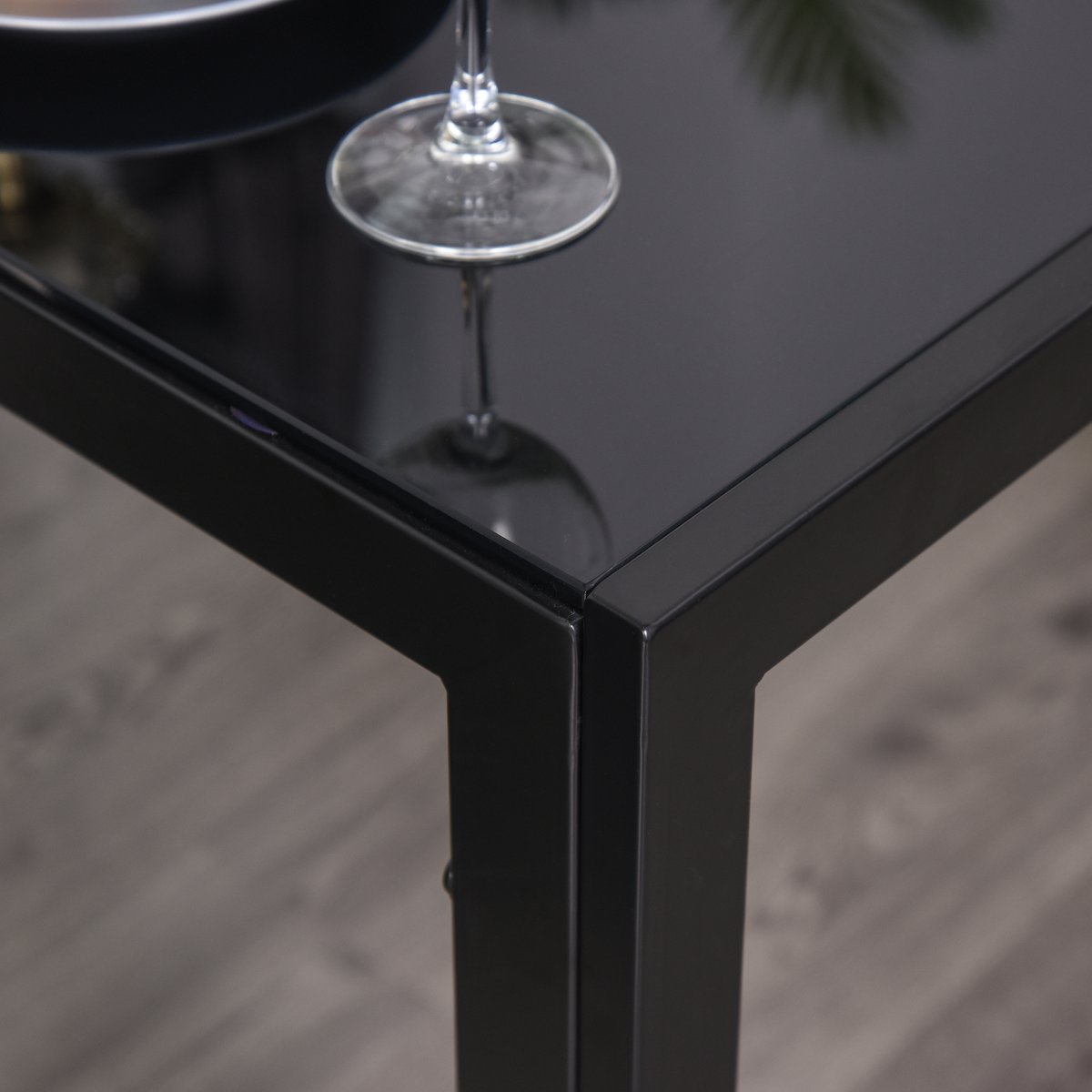 Ensemble de table à manger Métal Noir noir, HOMCOM