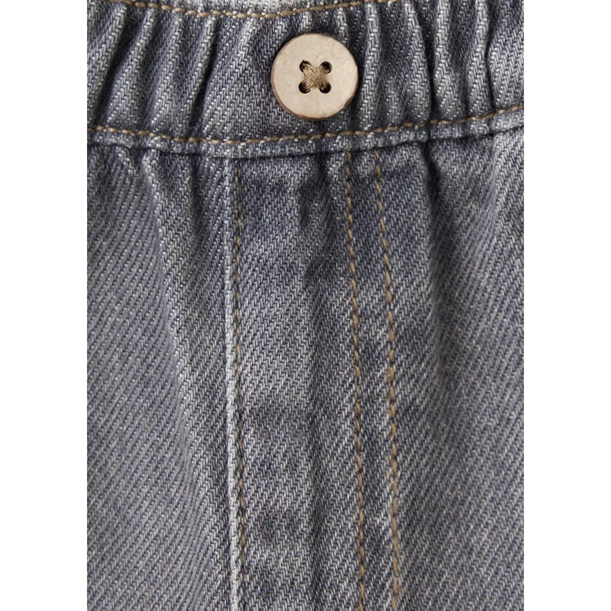 Jean droit à taille élastique gris denim, MANGO BABY