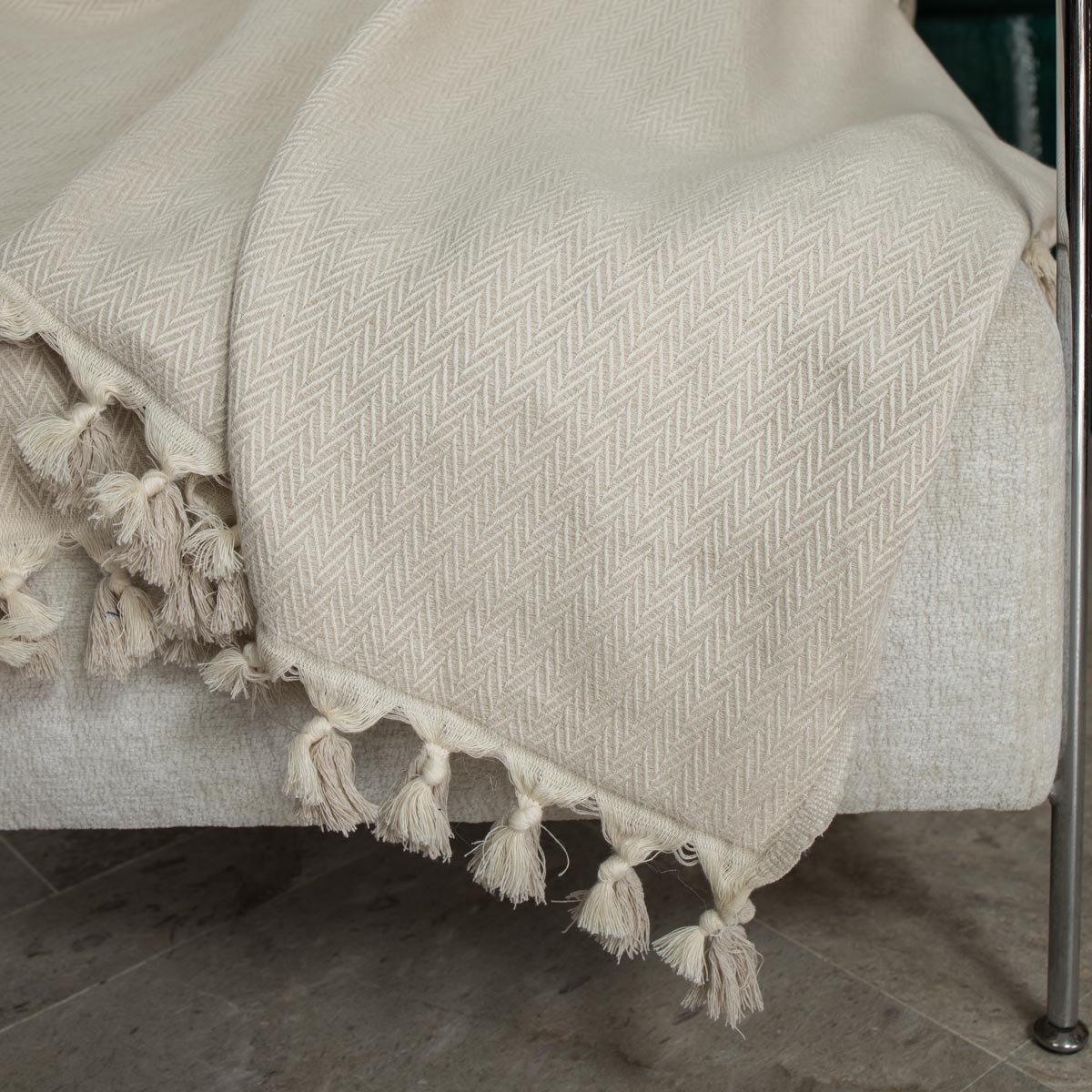 Plaid coton MEGEVE lin, FEBRONIE