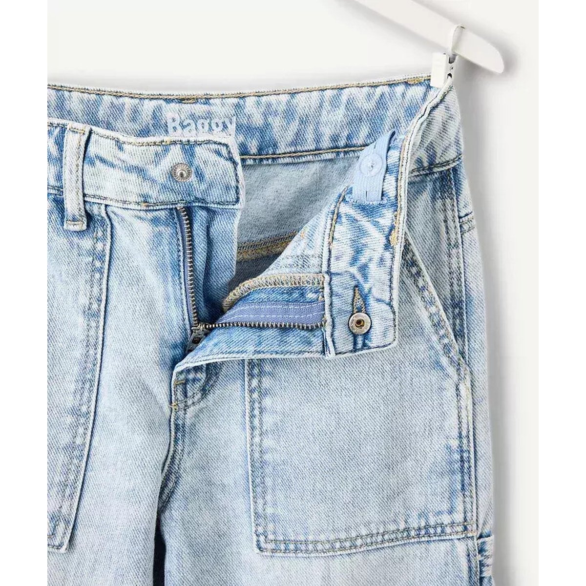 Jeans cargo blu denim, TAPE A L'OEIL