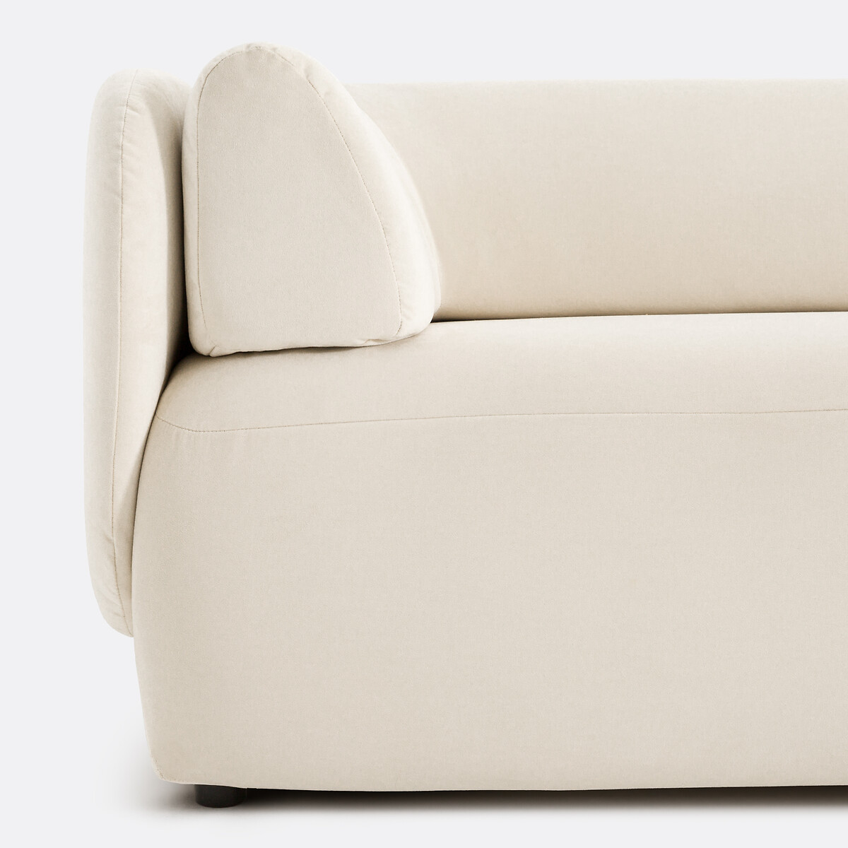 Méridiano Right-Hand Facing Corner Sofa in Velvet ecru , LA REDOUTE INTERIEURS