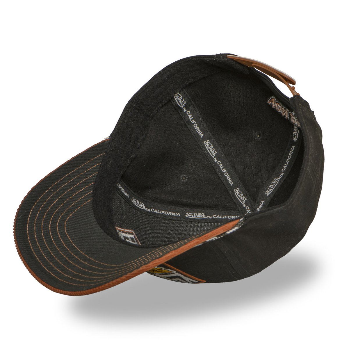 Casquette baseball S-CURVED noir/marron/blanc, VON DUTCH