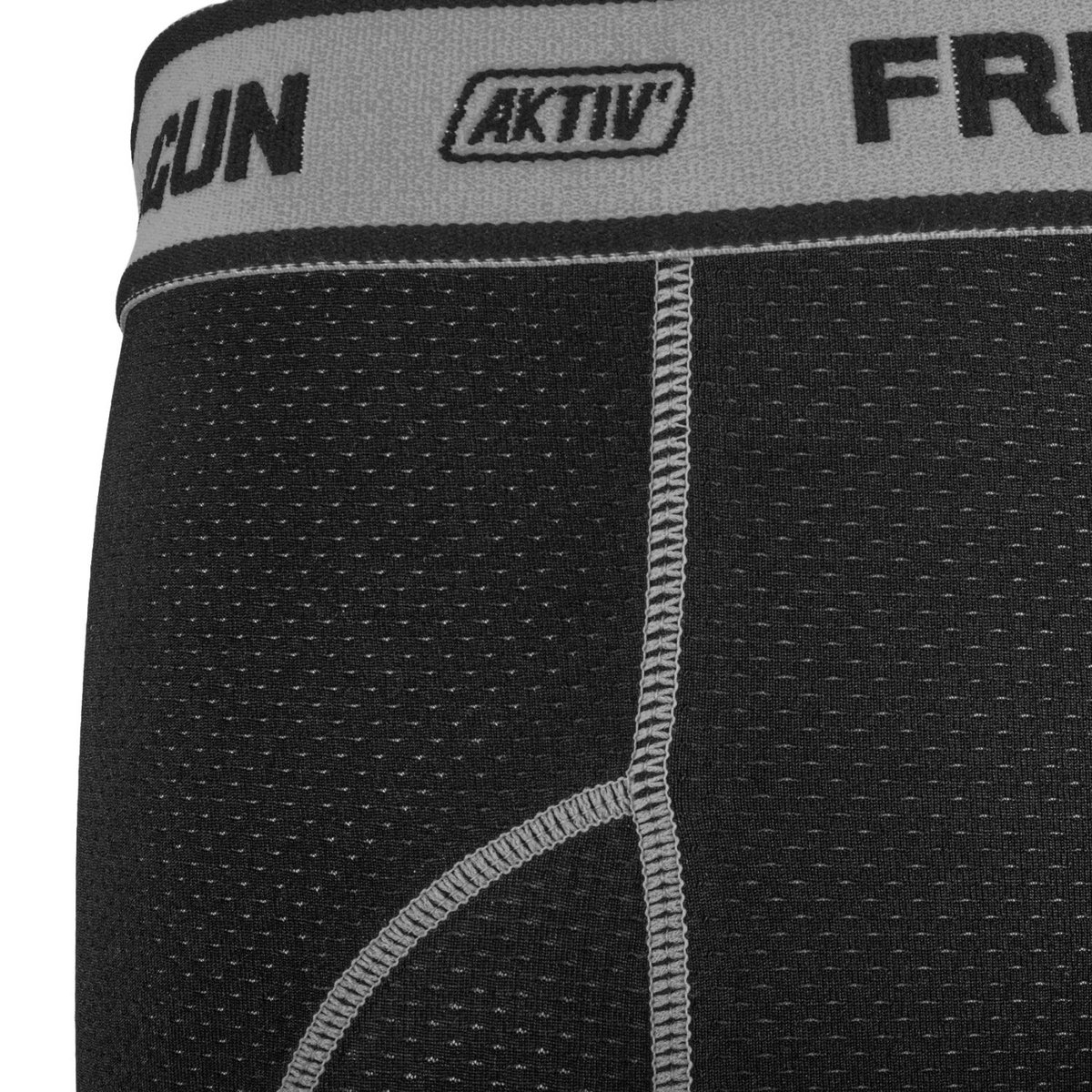 Lot De 4 Boxers Microfibre Aktiv Sport Fluo noir/bleu/orange fluo/jaune fluo/gris/, FREEGUN
