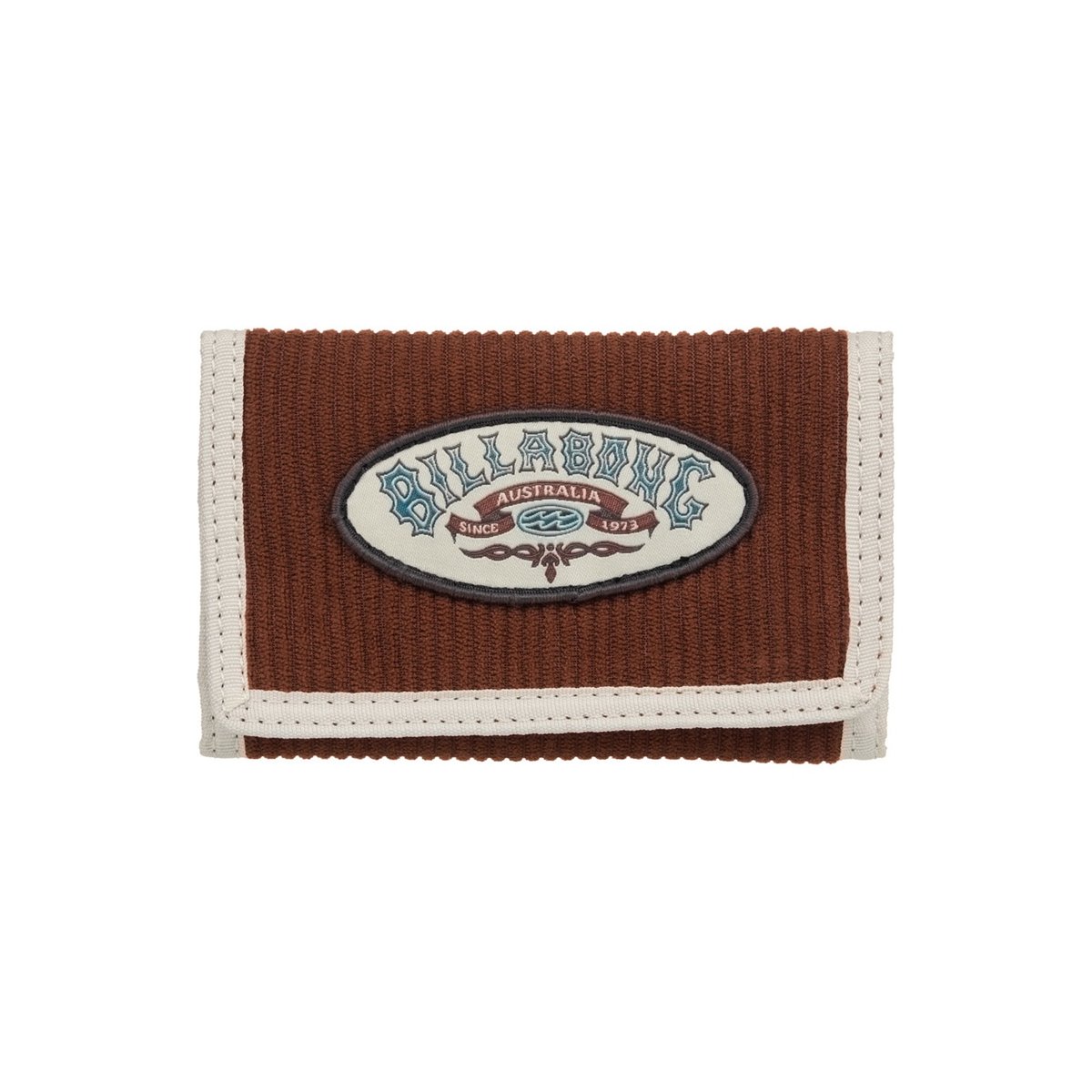 Portefeuille en velours côtelé TRIBONG blanc tortoise shell, BILLABONG