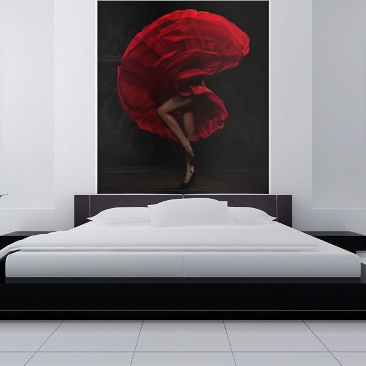 Papier peint intissé panoramique Personnes Danseuse de flamenco rouge, EDEN
