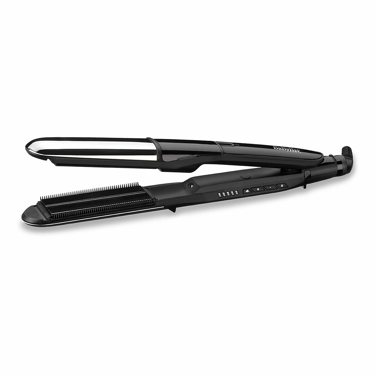 Lisseur vapeur 2 en 1 Steam Shine noir/argent, BABYLISS