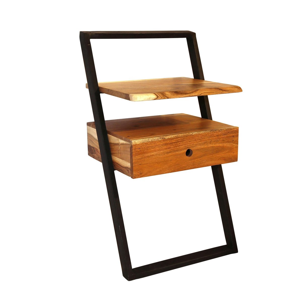 Table de chevet murale en bois et métal MELBOURNE bois naturel, PIER IMPORT