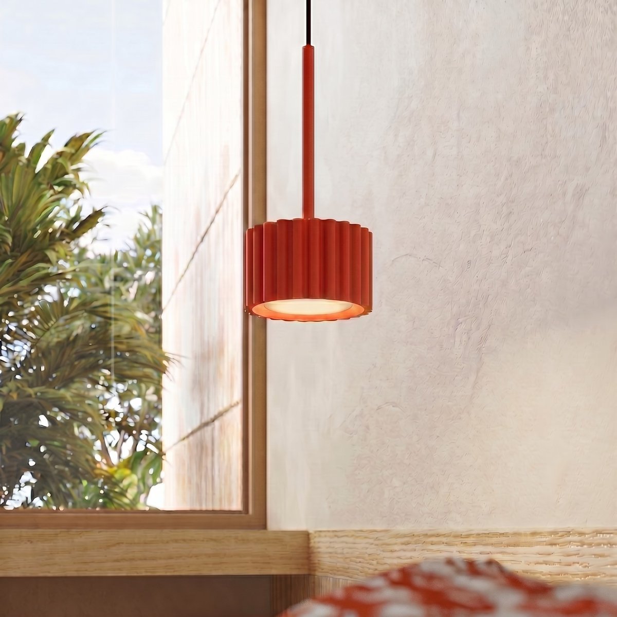 Suspension Aluminium Rouge Gx53 1 AURA rouge, EDEN
