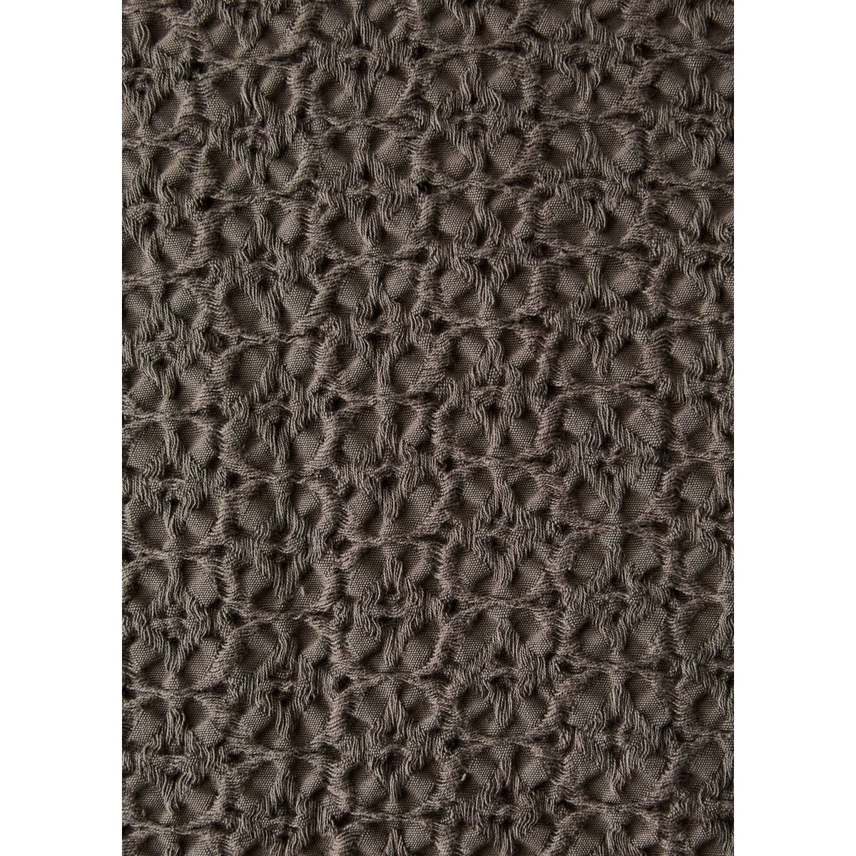 Housse de coussin en coton waffle garment-dyed 50x50 cm café, MANGO HOME