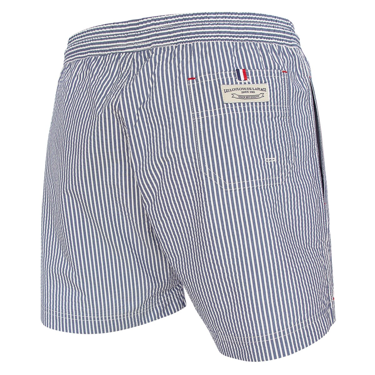 Short de bain MONTAUK 755 Classique Rayures gris, LES LOULOUS DE LA PLAGE