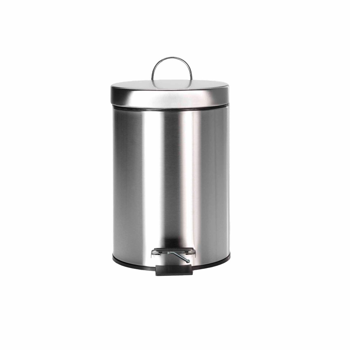 Poubelle à pédale en inox argent, DOUCEUR D'INTÉRIEUR