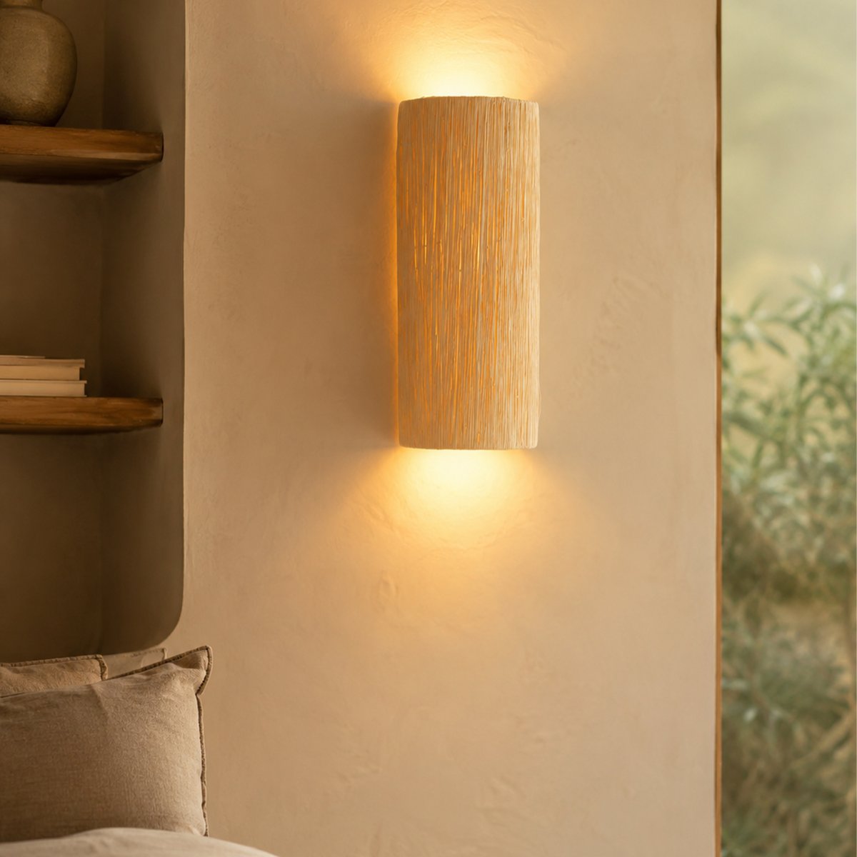Applique en raphia - LOJI naturel, HOME MAISON