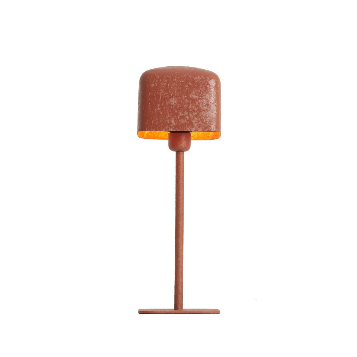 Lampe À Poser Métal ELENIE orange foncé, LIGHT & LIVING 