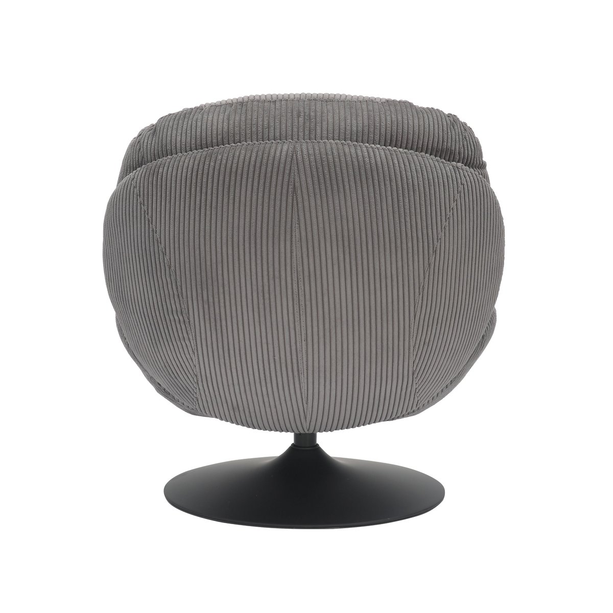 Fauteuil pivotant velours côtelé gris gris clair, ZAGO