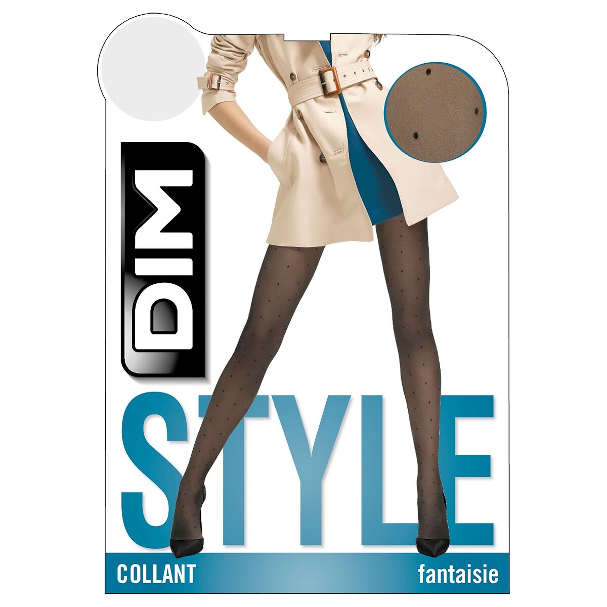 Madame So Chic 15 Denier Dotted Tights black, DIM