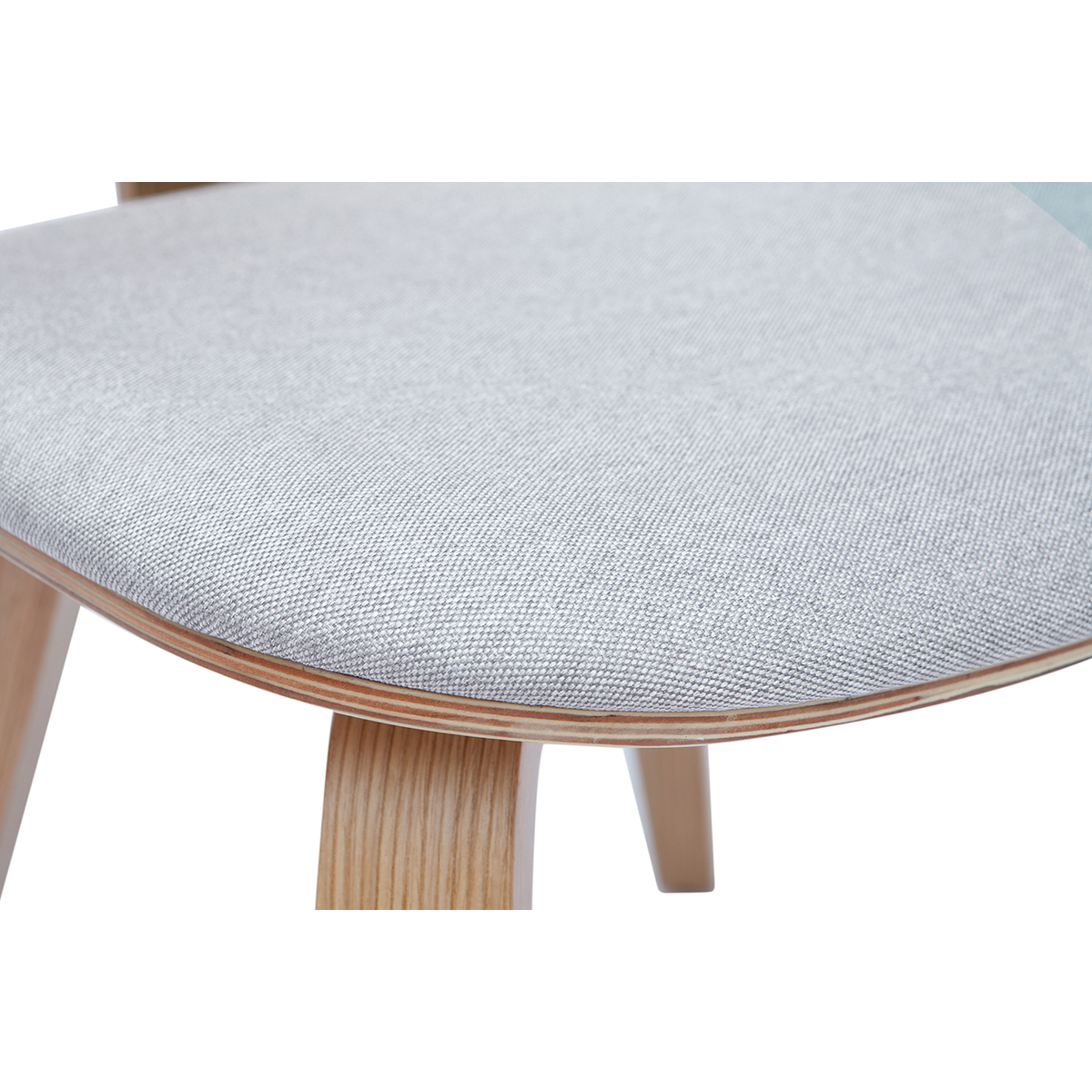 Chaises scandinaves en bois (lot de 2) BECK gris clair, MILIBOO