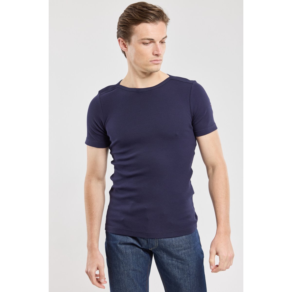 T-shirt en coton et élasthanne CARANTEC navire, ARMOR-LUX