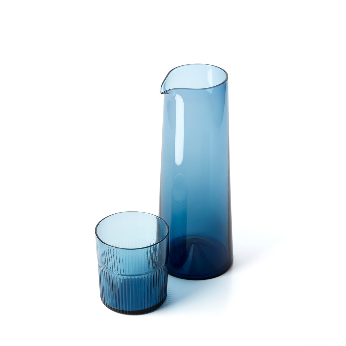 Carafe en verre AZURE indien bleu, BAZAR BIZAR