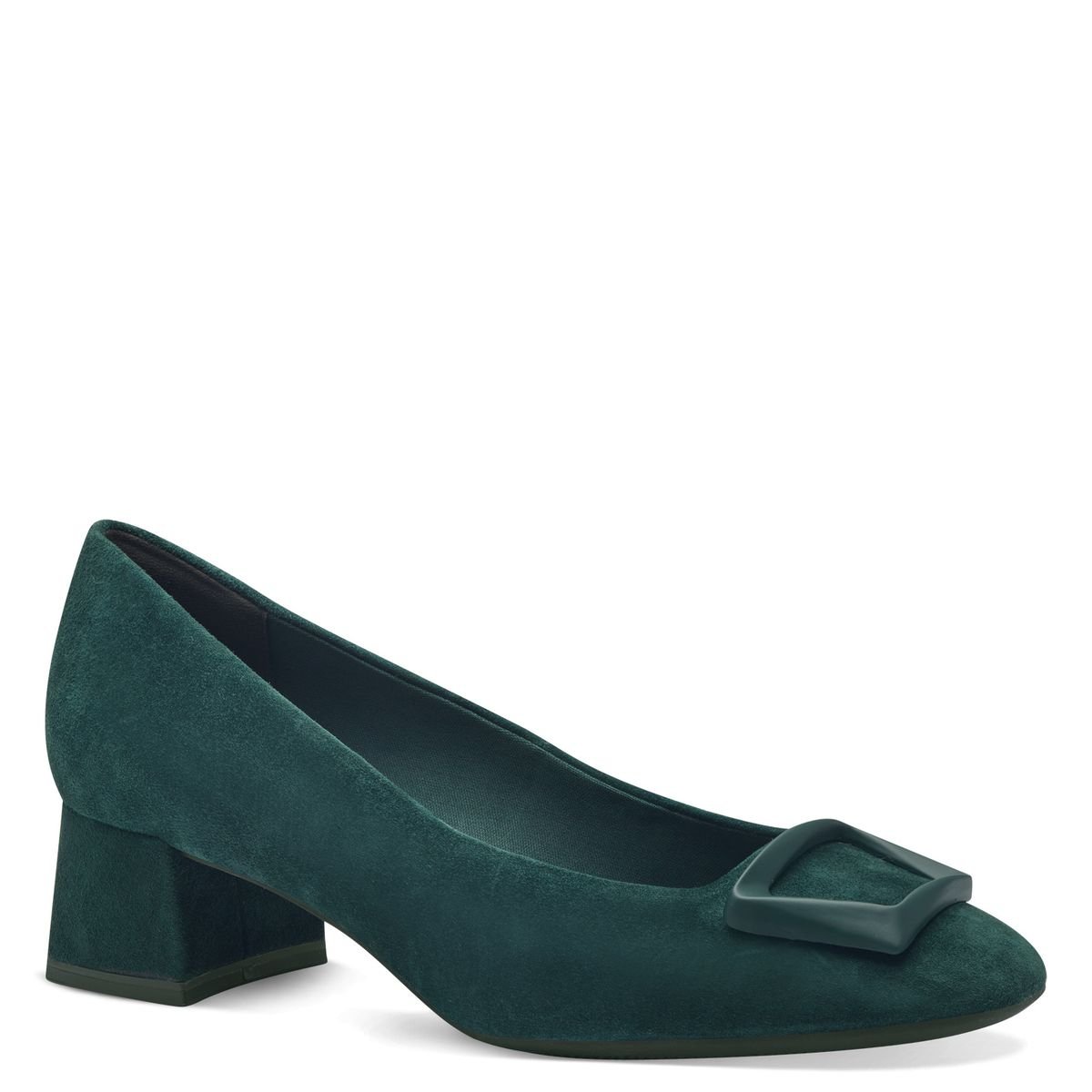 Escarpin en cuir daim vert, TAMARIS