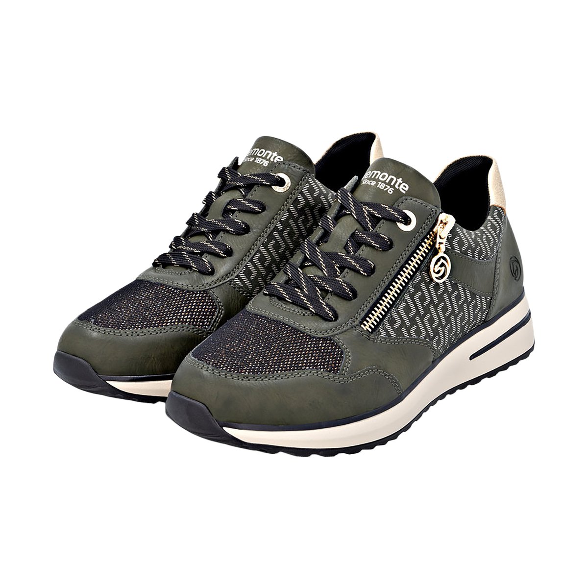 Basket à Lacets Et Zip Gloria vert-combi, REMONTE