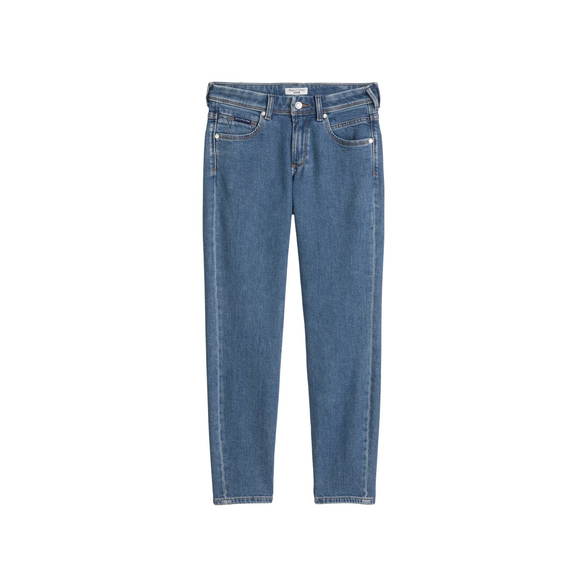 Jeans modèle Alva slim en mélange de coton organique et de lyocell bleu moyen, MARC O’POLO DENIM