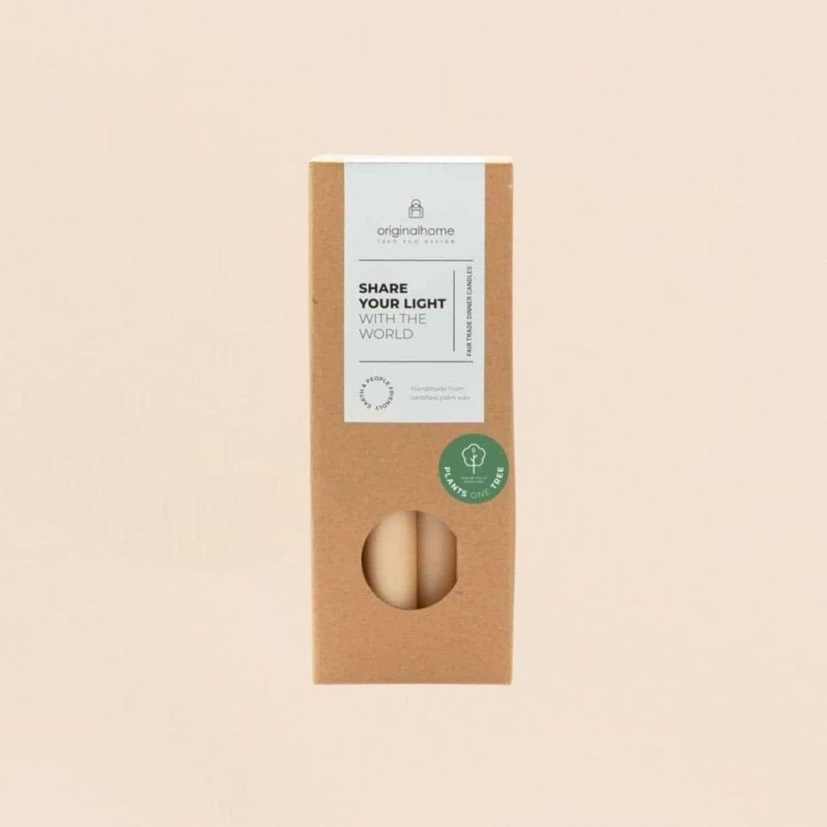 Set de 10 bougies cierges 20 cm beige, ORIGINALHOME