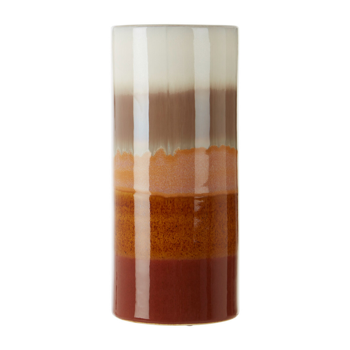 Stoneware Vase in Rust Stripe orange, ÉDITÉ