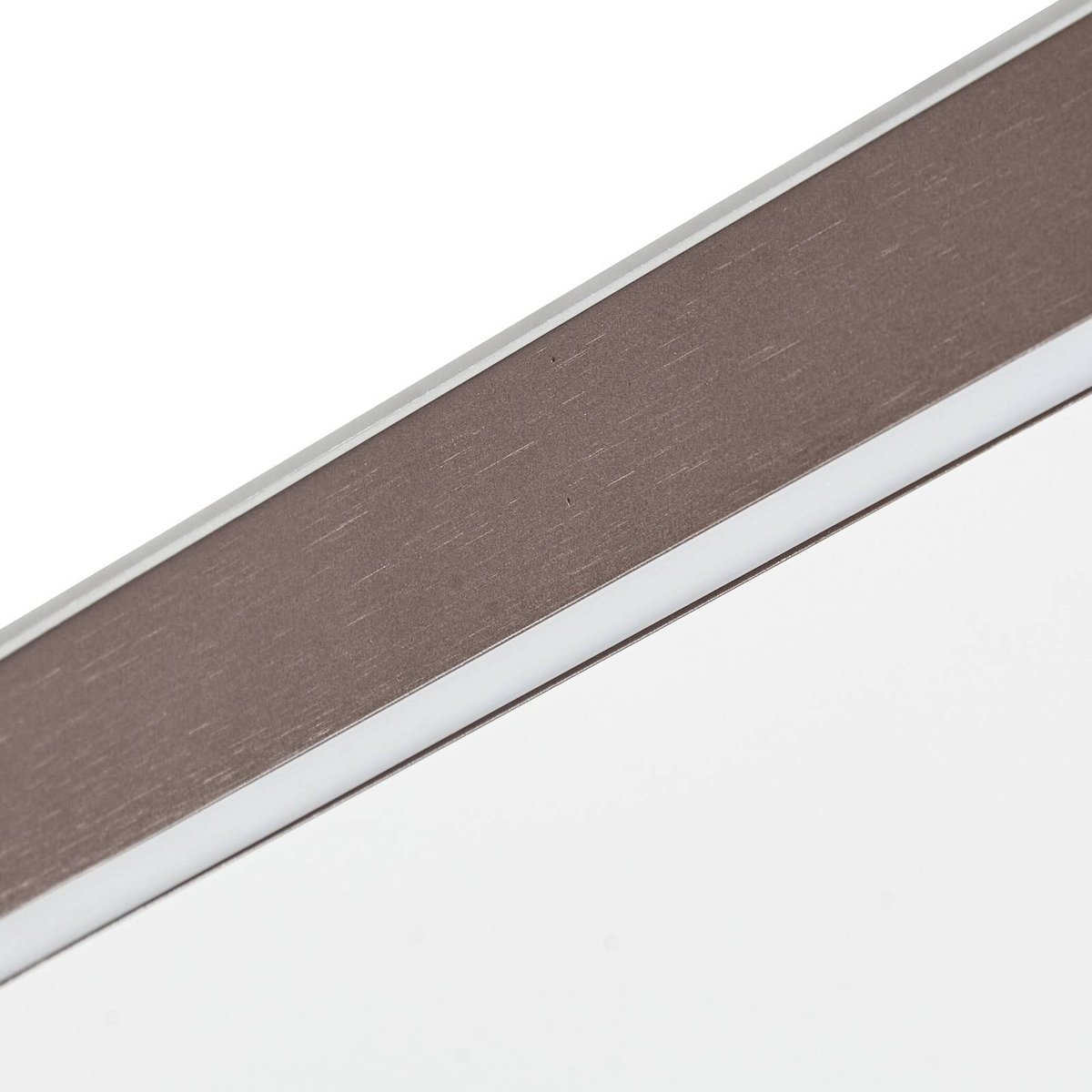 Plafonnier en métal moderneLED, Rylan marron, blanc, LUCANDE