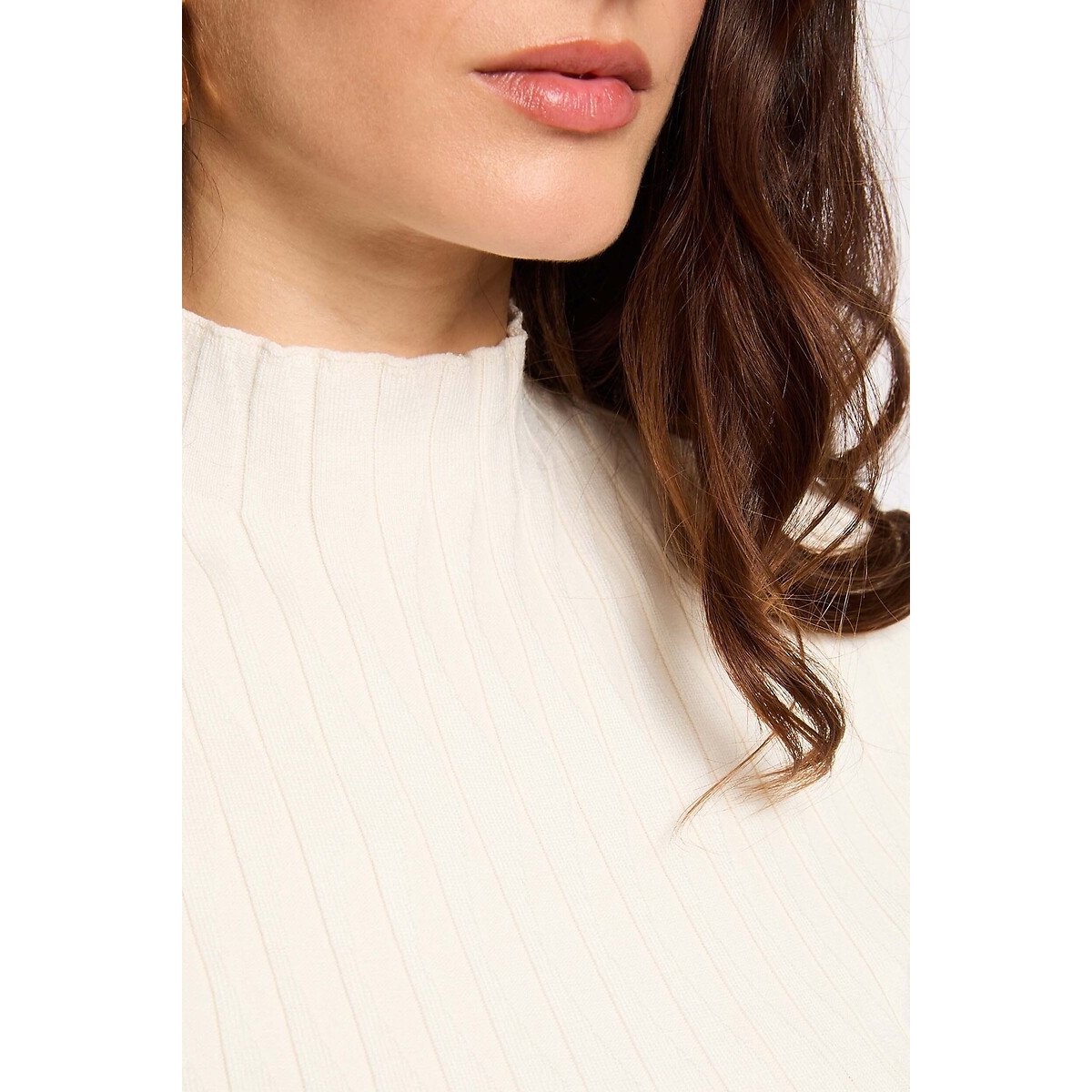 High Neck Jumper ivory, MORGAN