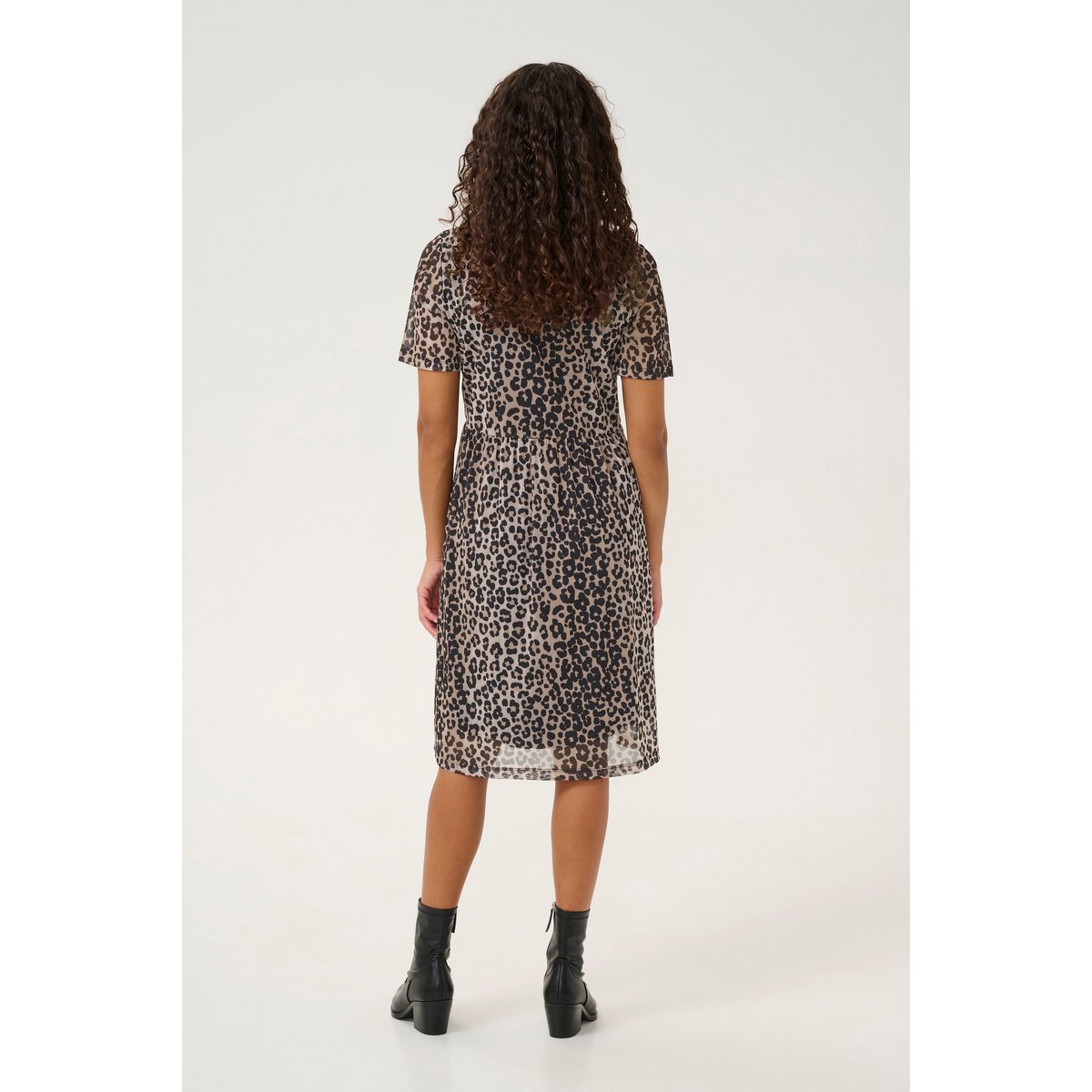 Robe beige noir marron animalier leopard, CULTURE