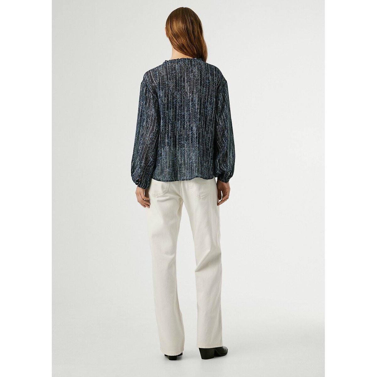 Mey Printed Blouse blue print, PEPE JEANS