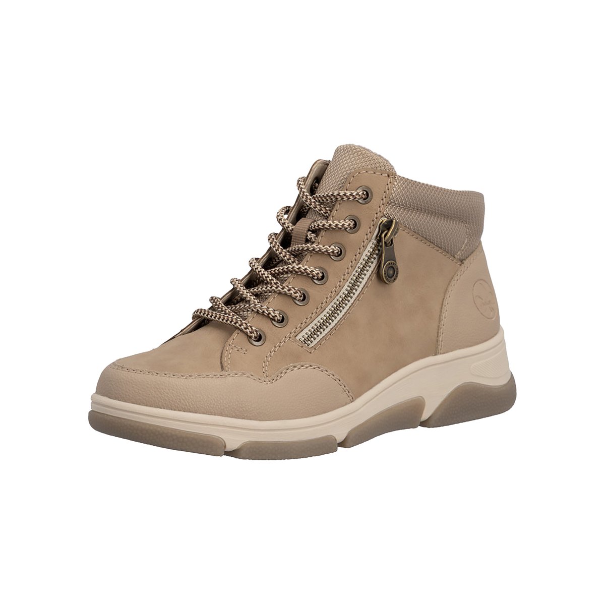 Basket Montante Cuir Rgd beige, RIEKER
