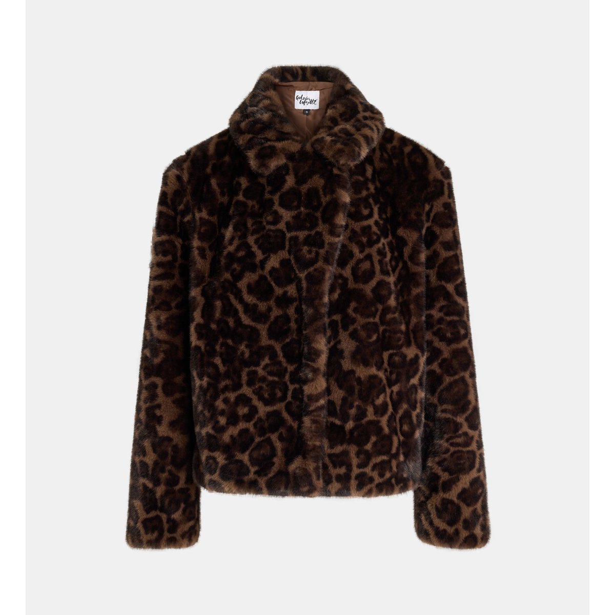 Manteau court fox leo marron foncé, GALERIES LAFAYETTE
