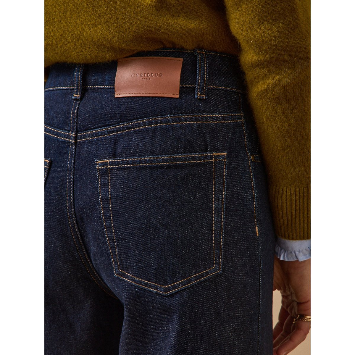 Jean wide Émilia coton biologique denim brut, CYRILLUS