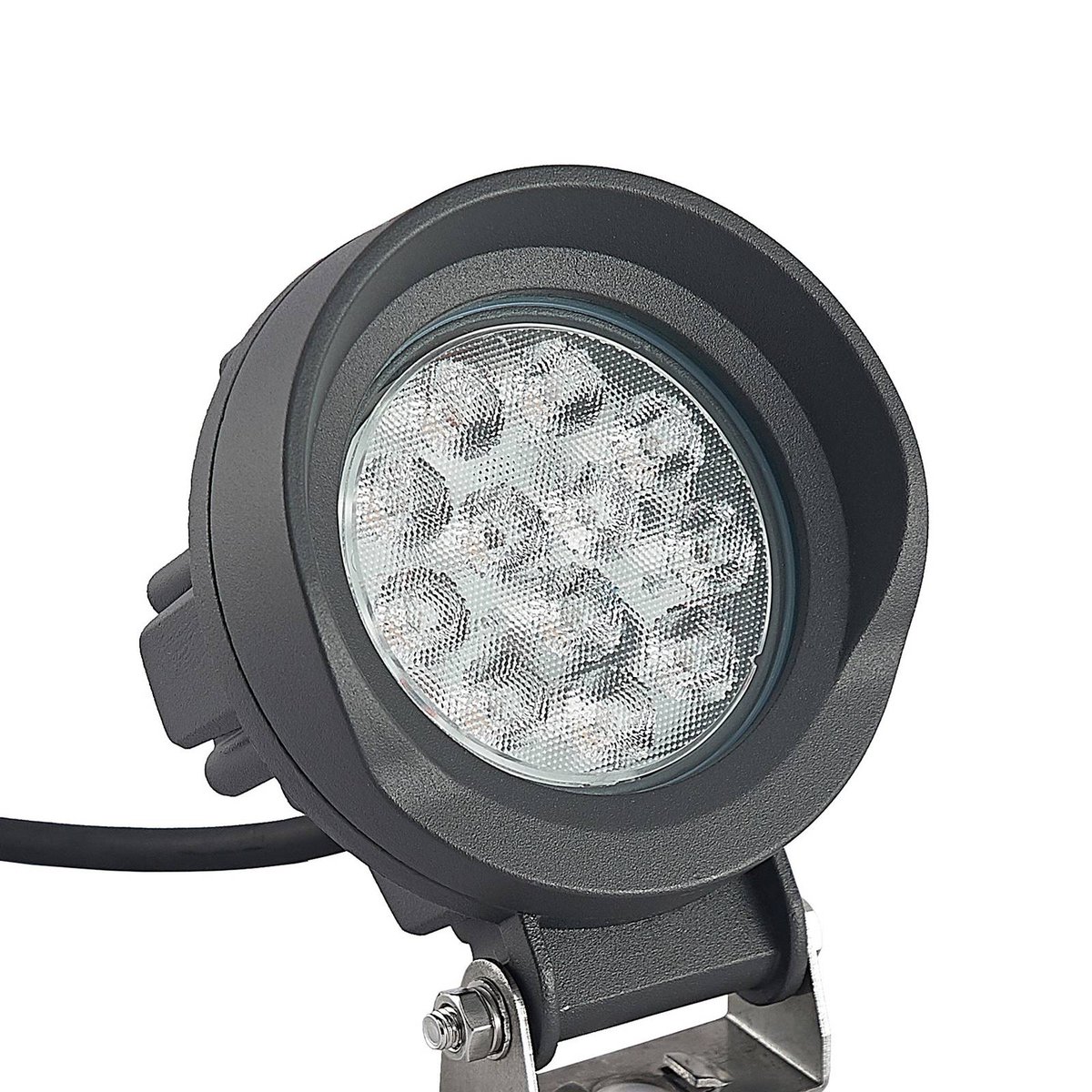 Luminaire extérieur en aluminium moderneLED gris foncé, LINDBY