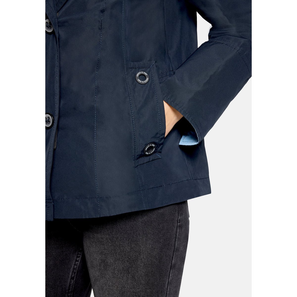 Veste de mi-saison avec partie veste sans manches amovible bleu foncé, AMBER & JUNE