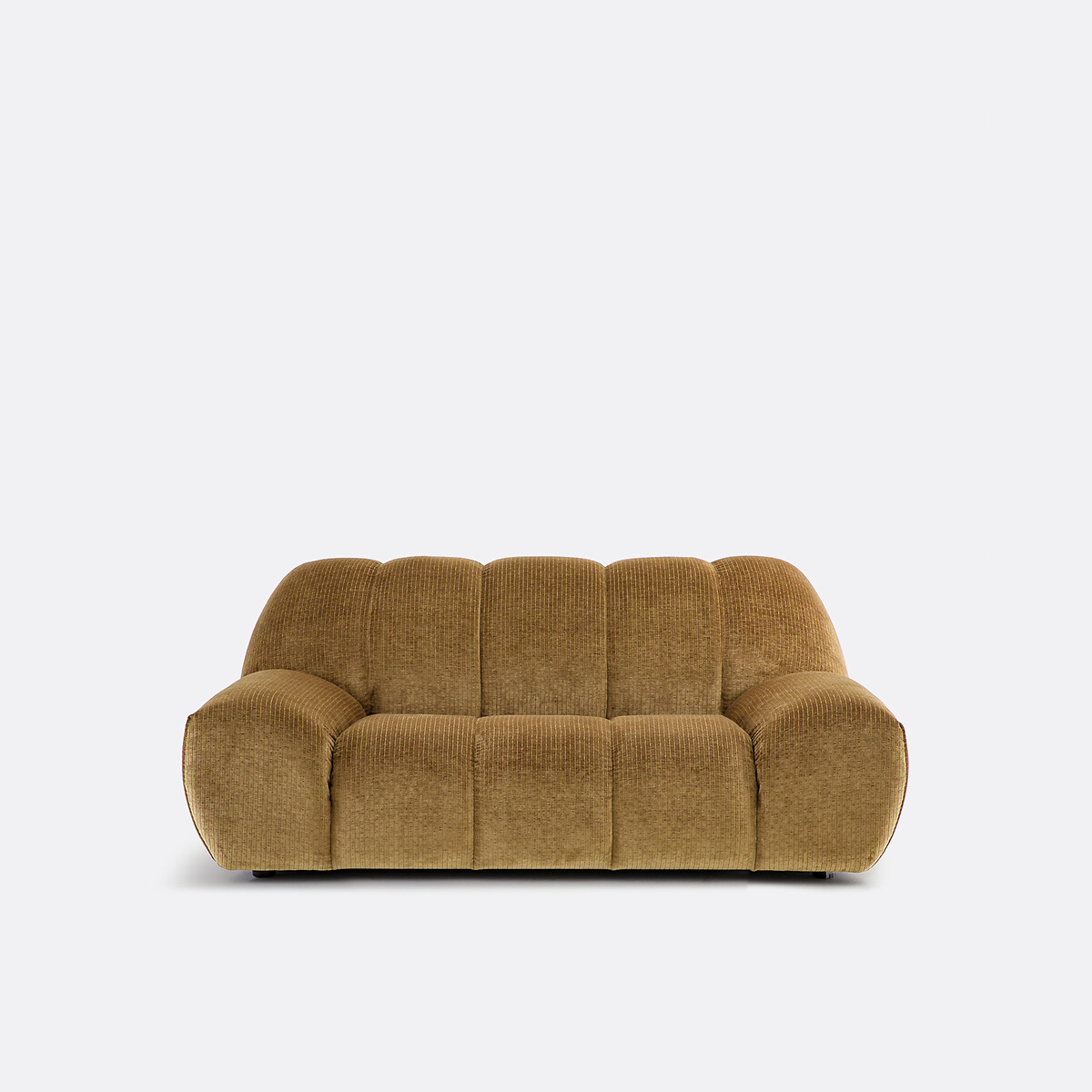 Canapé velours côtelé vintage 2 places, Nuria bronze, LA REDOUTE INTERIEURS