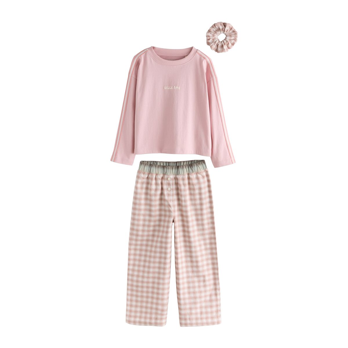 Pyjama large tissé, lot de 2 vert/rose, NEXT