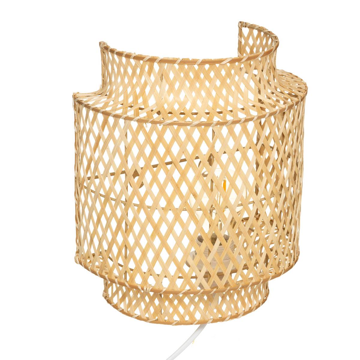 Applique murale en bambou tressé LIBY beige, ATMOSPHERA