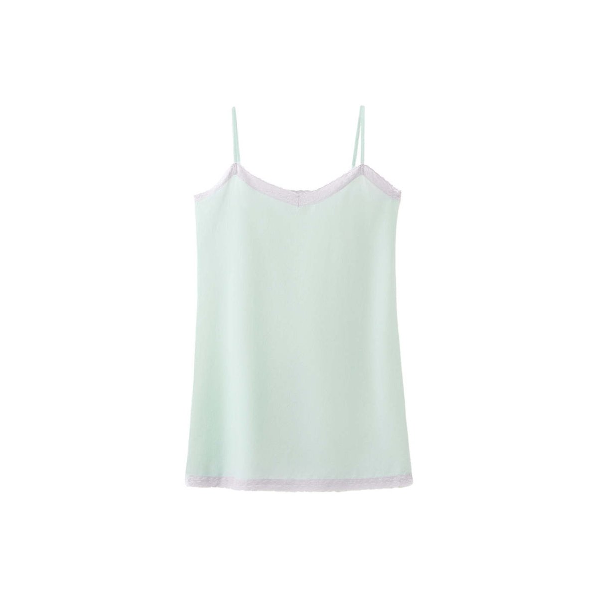 Nuisette courte 100 % coton bleu, MANGO
