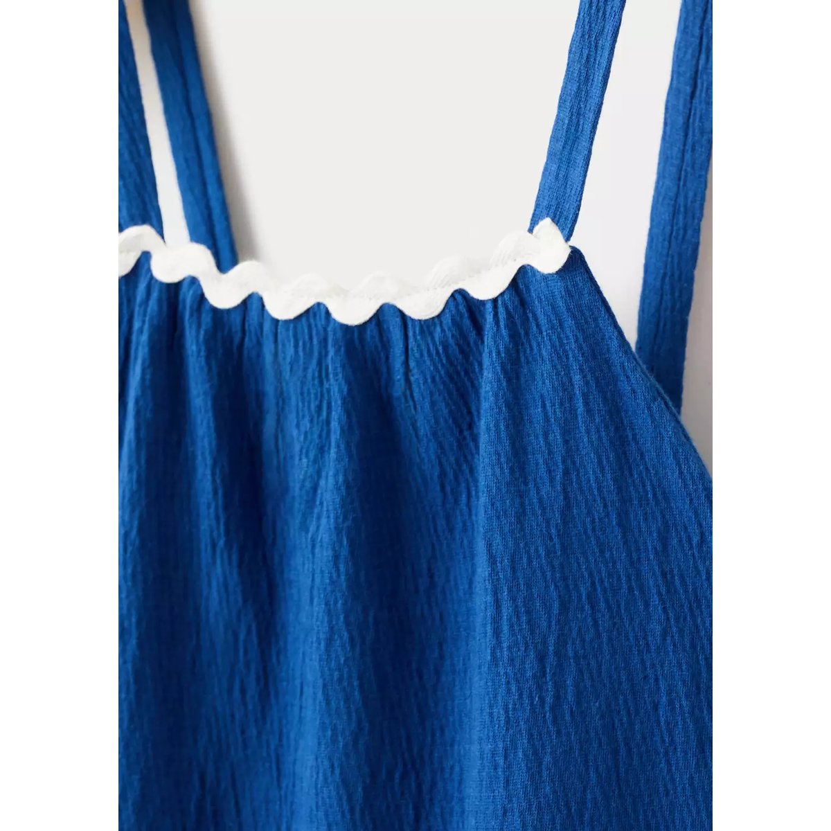 Robe courte bretelles bleu électrique, MANGO KIDS