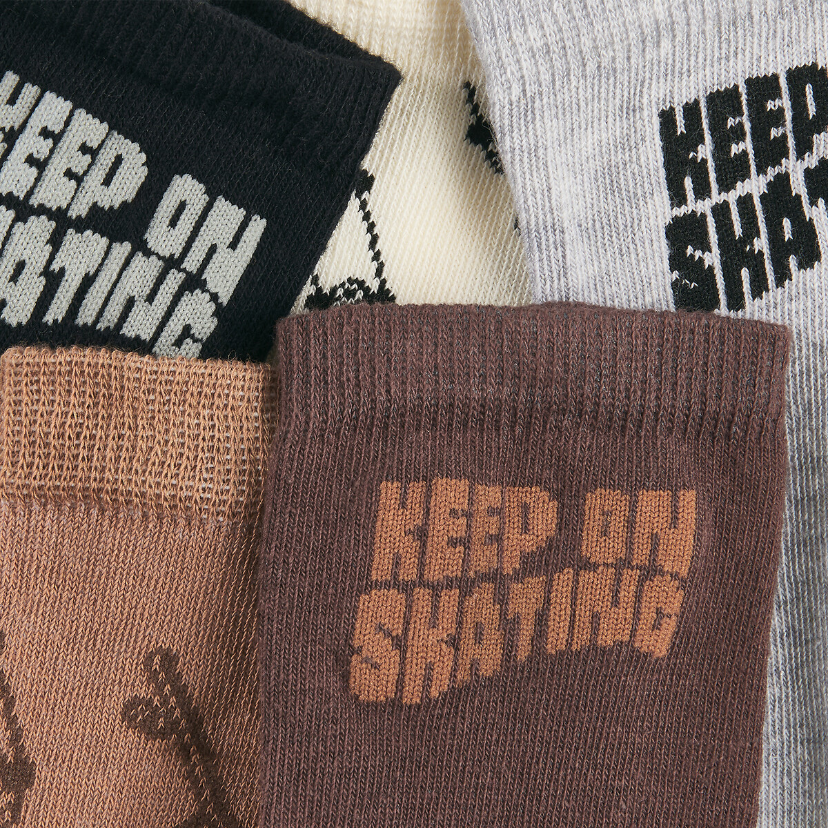 Lot de 5 paires de chaussettes, motif skate assortis, LA REDOUTE COLLECTIONS