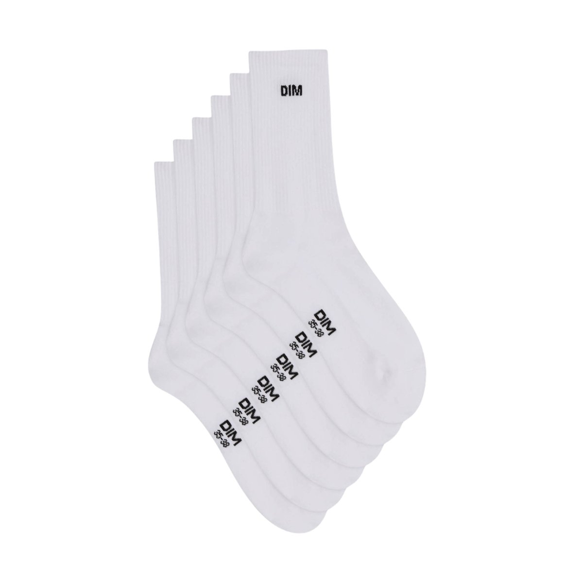 Lot de 3 chaussettes mi-hautes sport Original blanc, DIM