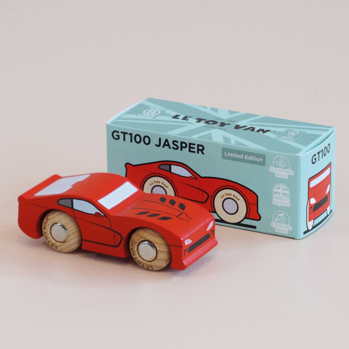 Voiture Jasper No 18 rouge, LE TOY VAN
