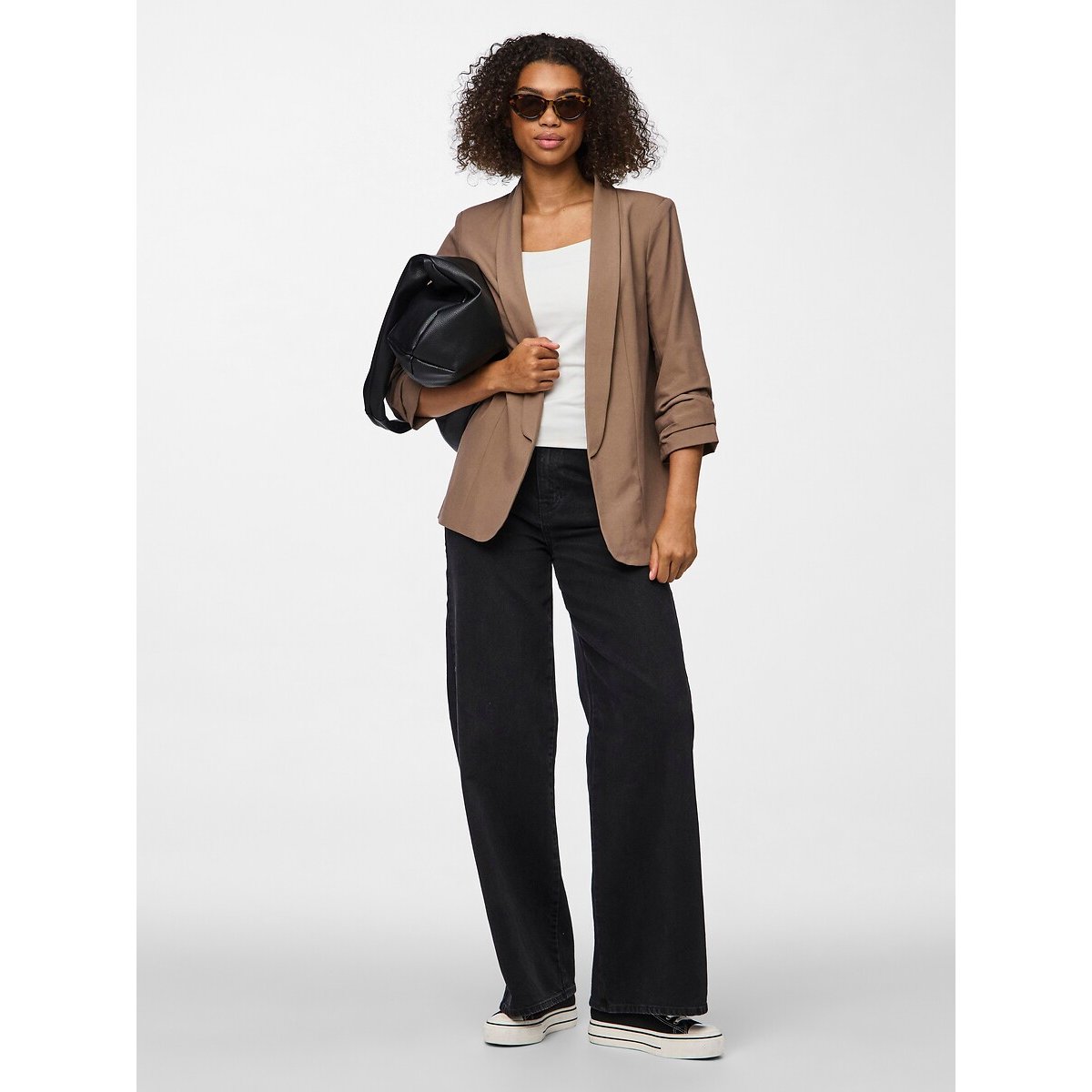 Blazer coupe droite marron, PIECES