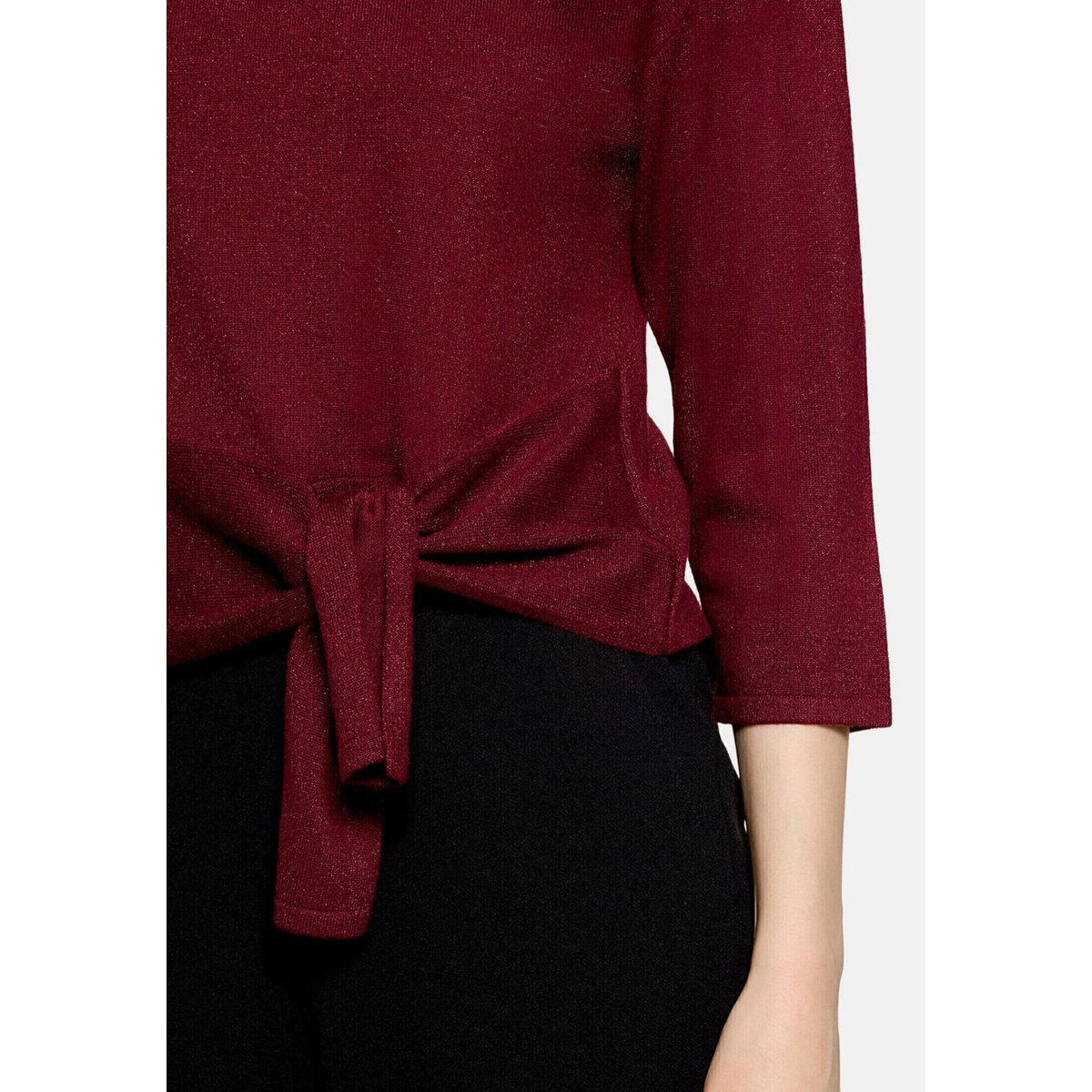 Pull-over en maille à nœud maroon banner, BETTY BARCLAY