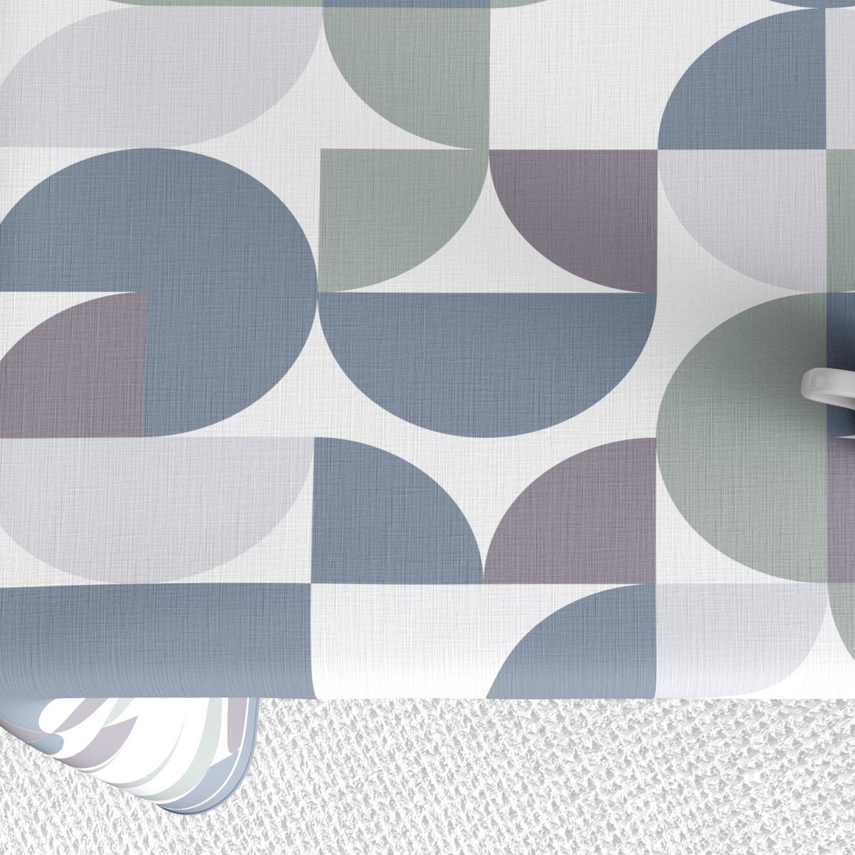 Nappe rectangulaire anti tache Coton Skandina Bleu bleu, EDEN