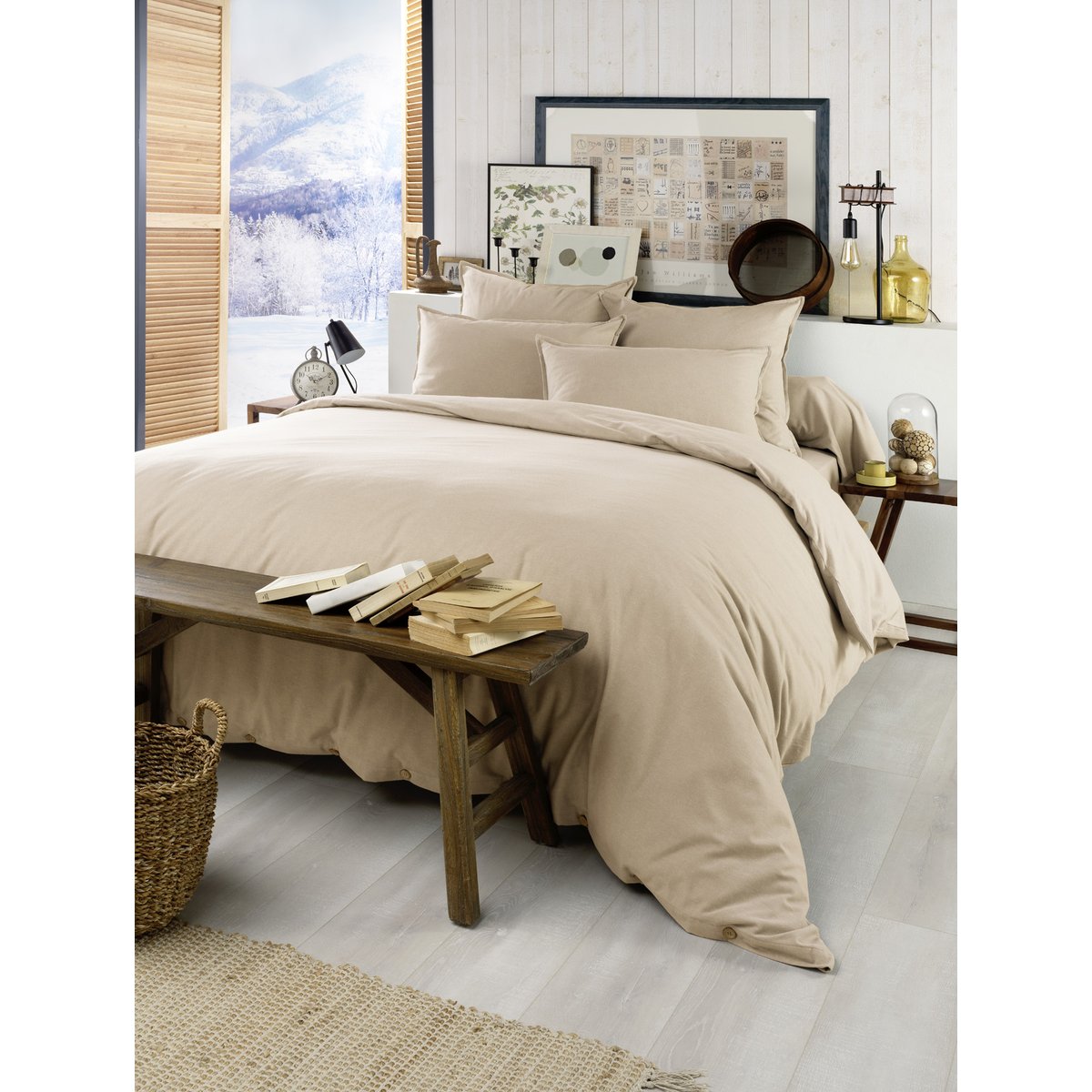 Housse de couette flanelle Collection Candice tomette, EDEN