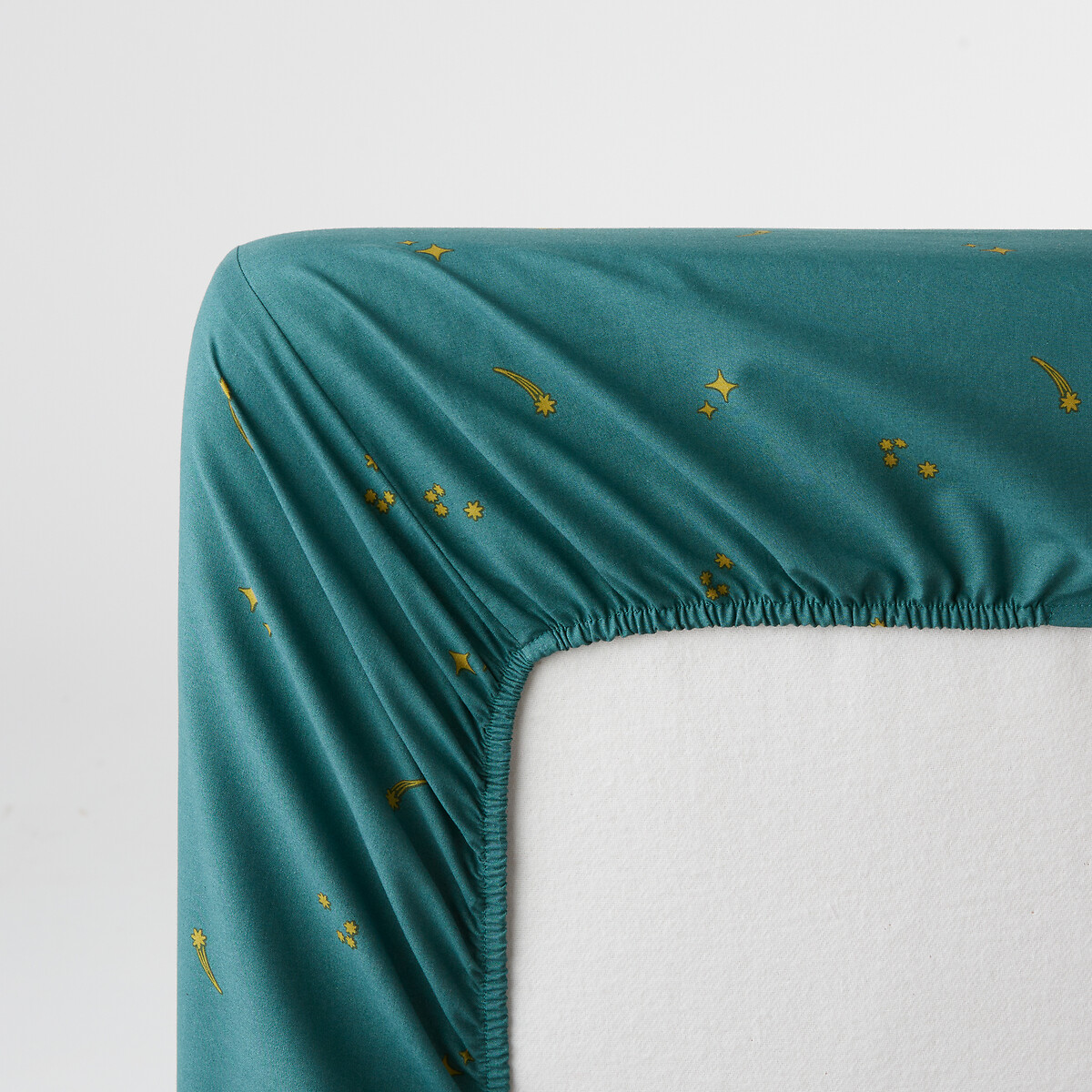 Drap-housse enfant, 30% coton lavé recyclé, bonnet 25 cm, imprimé fusées, EGOR imprimé, LA REDOUTE INTERIEURS