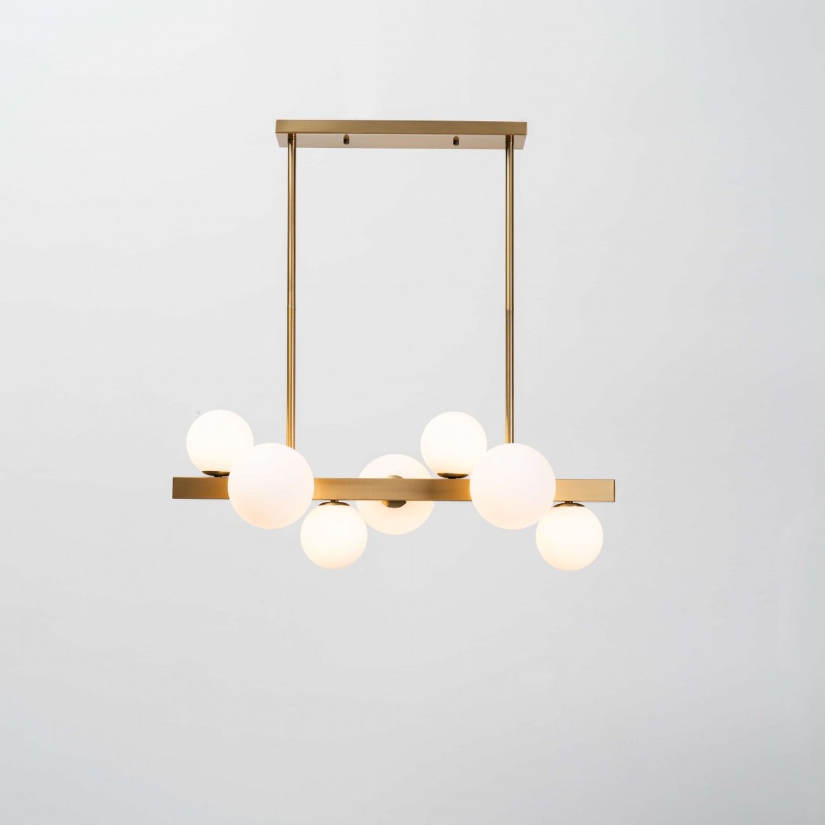 Suspension puissante et design - OROMIA laiton et blanc, KOSILUM